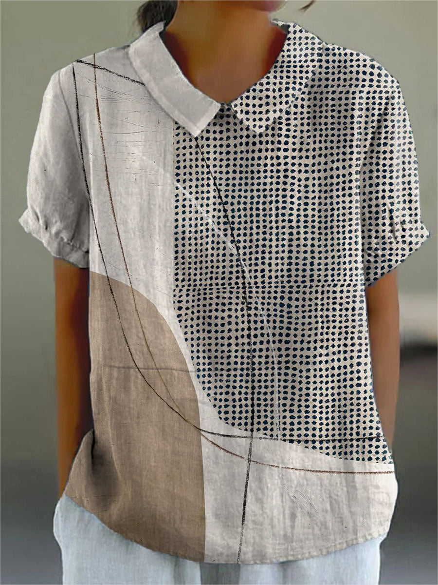 Lana • Shirt with Abstract Dots and Lines