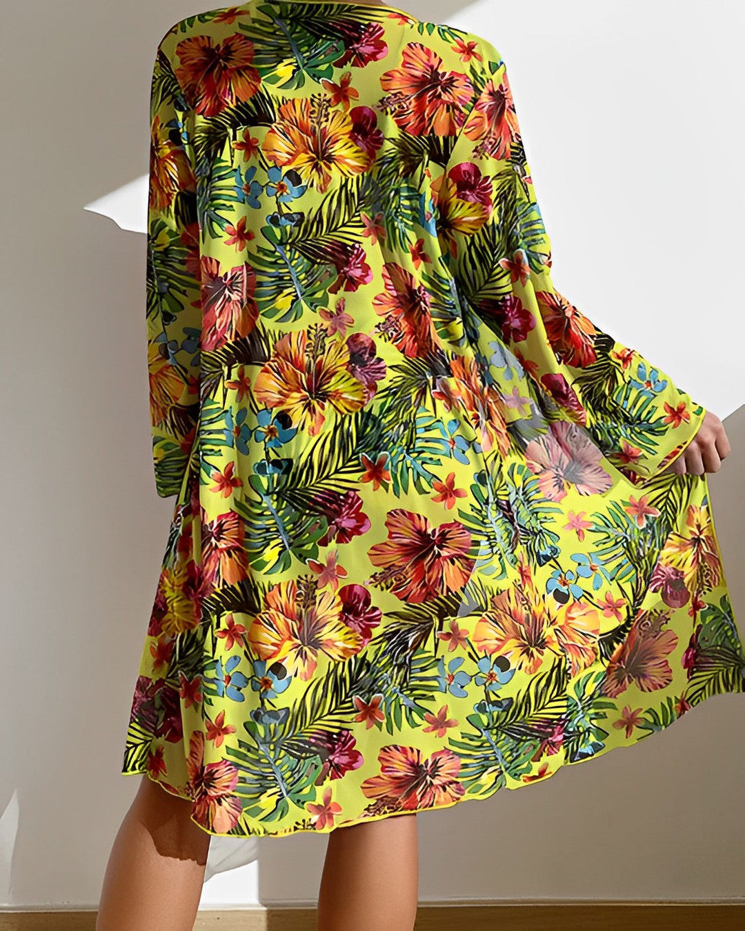 Juanita™ | Conjunto de bikini con estampado tropical y pareo
