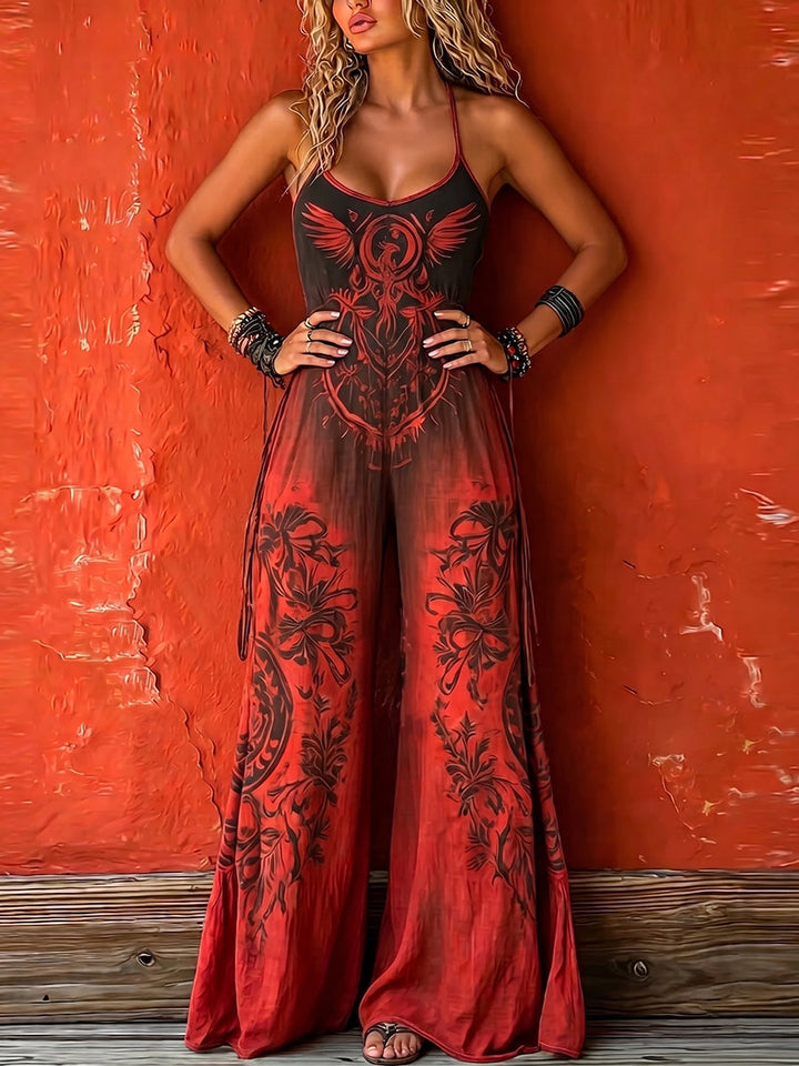 Mono elástico con tirantes estilo bohemio