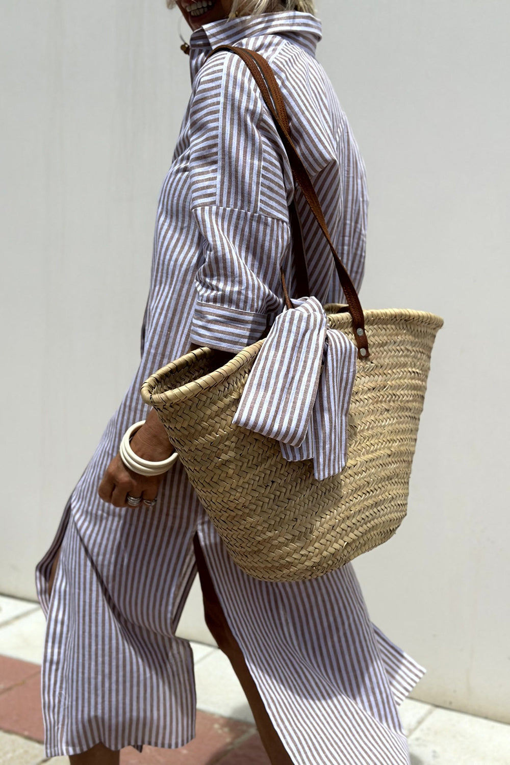 Sandra | Timeless Striped Shirt Dress with Elegant Comfort
