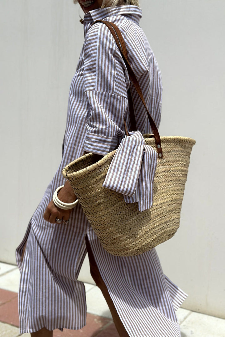 Sandra | Timeless Striped Shirt Dress with Elegant Comfort