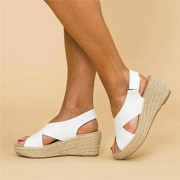 Paloma | Dámské espadrilky na klínku s překříženými pásky