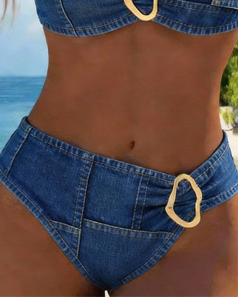Patricia™ | Dvoudílné bikiny s kovovou sponou a šlemi