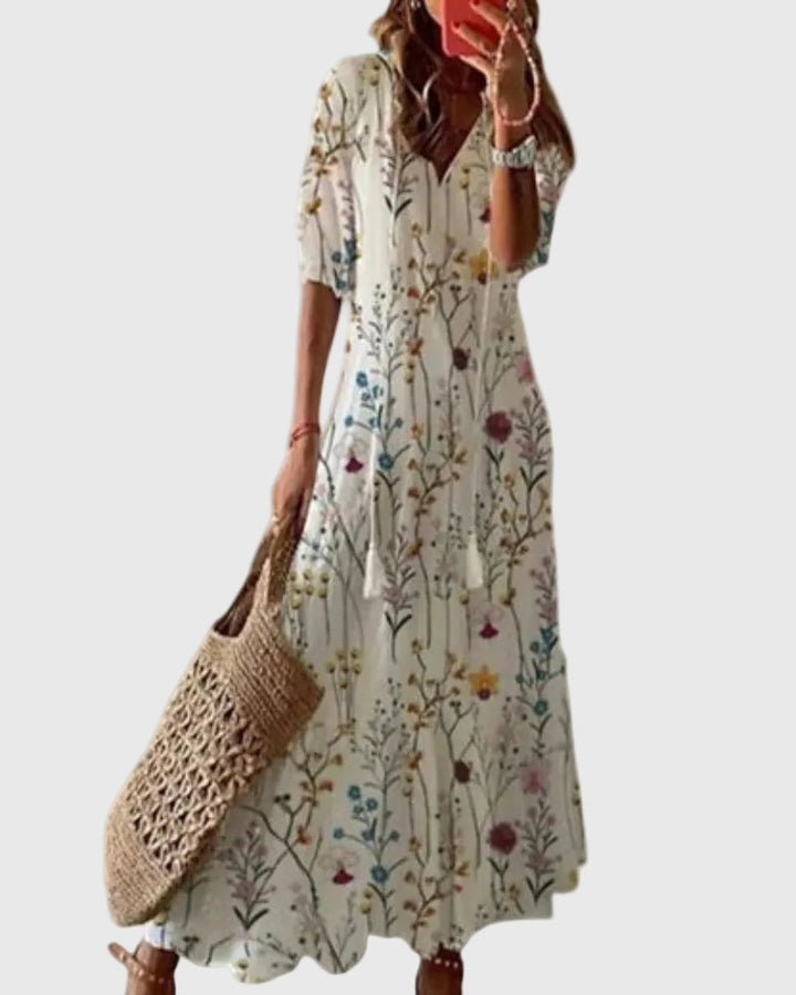 Perona | Boho Vintage Summer Maxi Dress