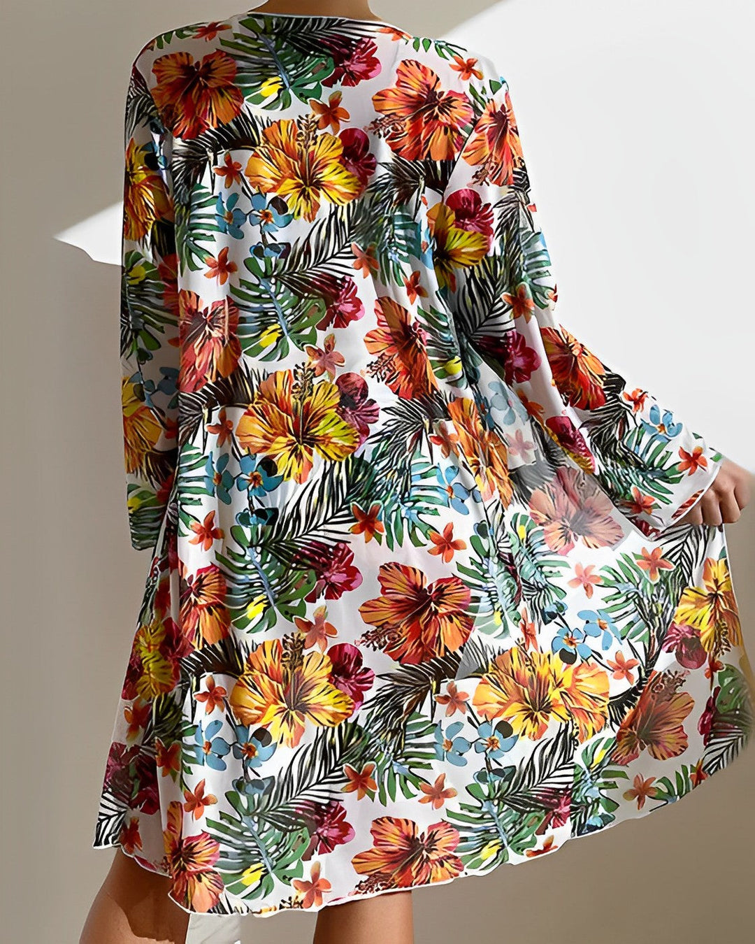 Juanita™ | Conjunto de bikini con estampado tropical y pareo