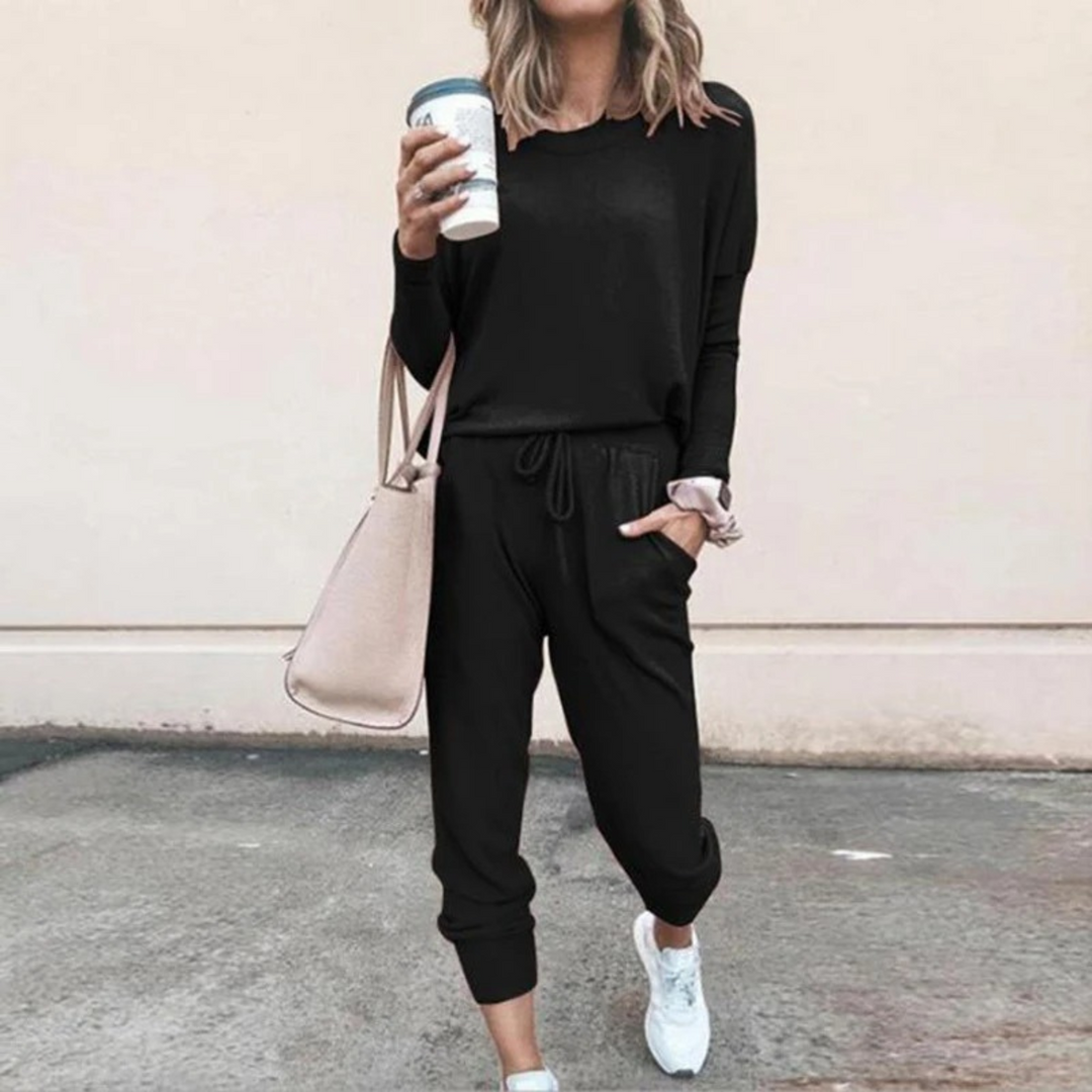 Nylie™ | Conjunto de Moletom Relaxado Jogger
