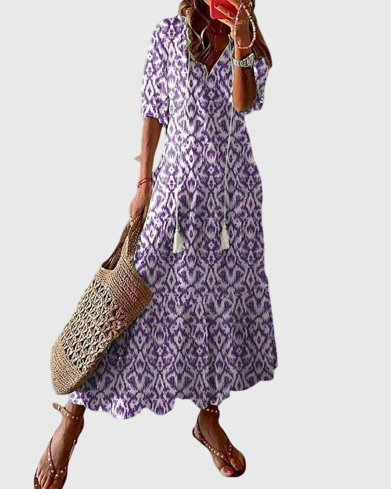 Fallon | Boho Vintage Summer Maxi Dress