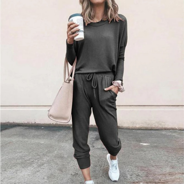 Nylie™ | Conjunto de Moletom Relaxado Jogger