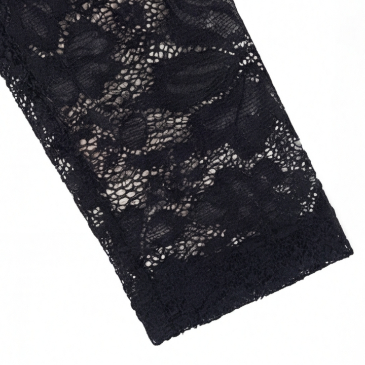 Lace Bodycon Dress Long Sleeve Wrap Detail Mini Cocktail Dress