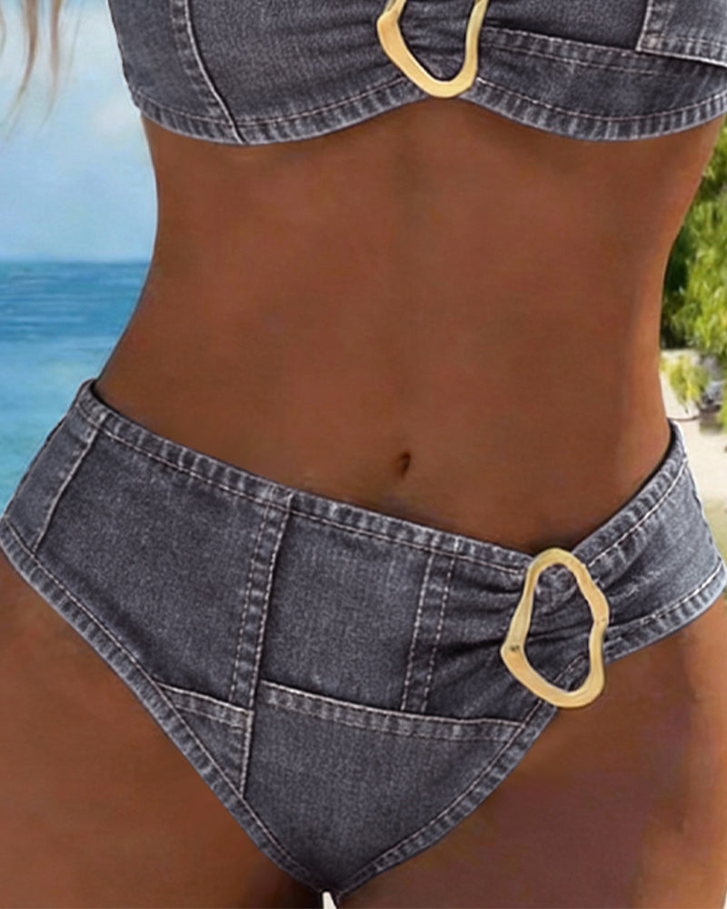 Patricia™ | Dvoudílné bikiny s kovovou sponou a šlemi