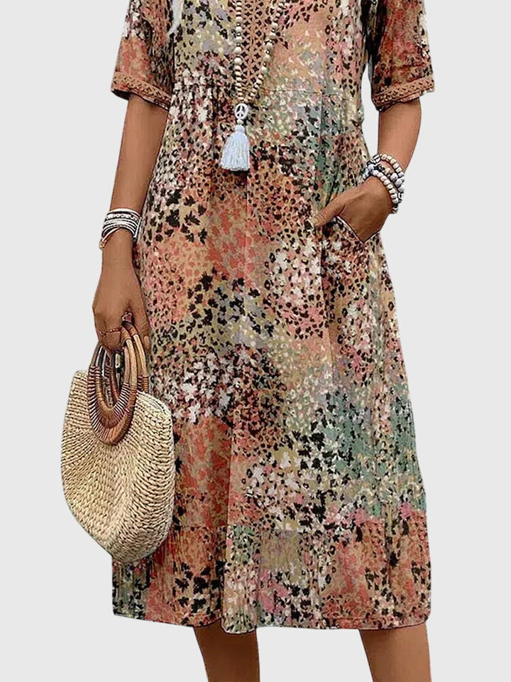 Yvonna™ | Vestido midi elegante con flores