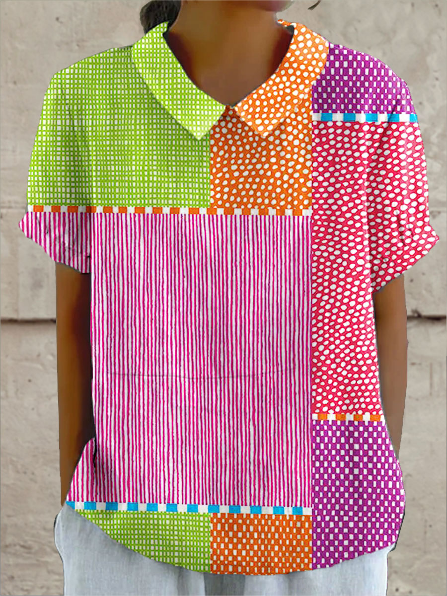 Zoe • Colorful Patchwork Shirt