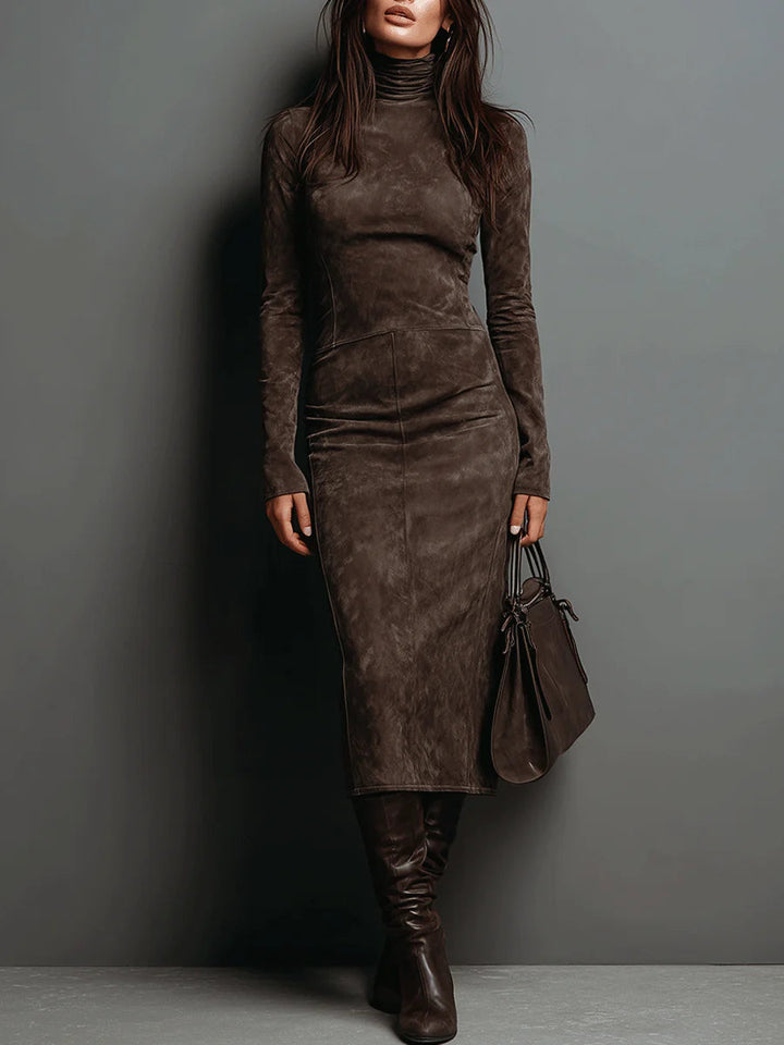 Lunori™ | Vestido Midi de Gamuza Frosina