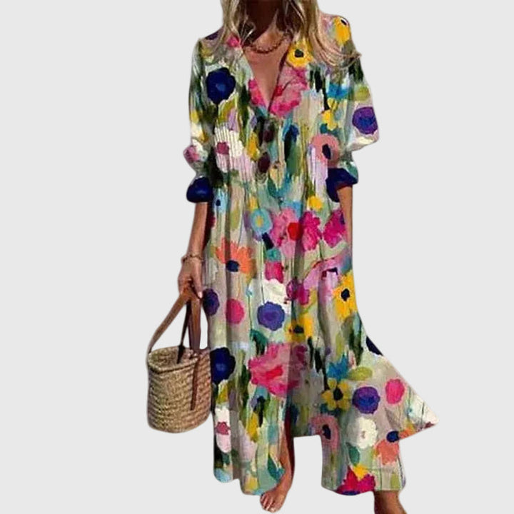 Minerva | Elegant Bohemian Maxi Dress