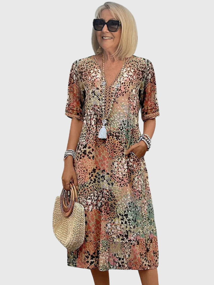 Yvonna™ | Vestido midi elegante con flores