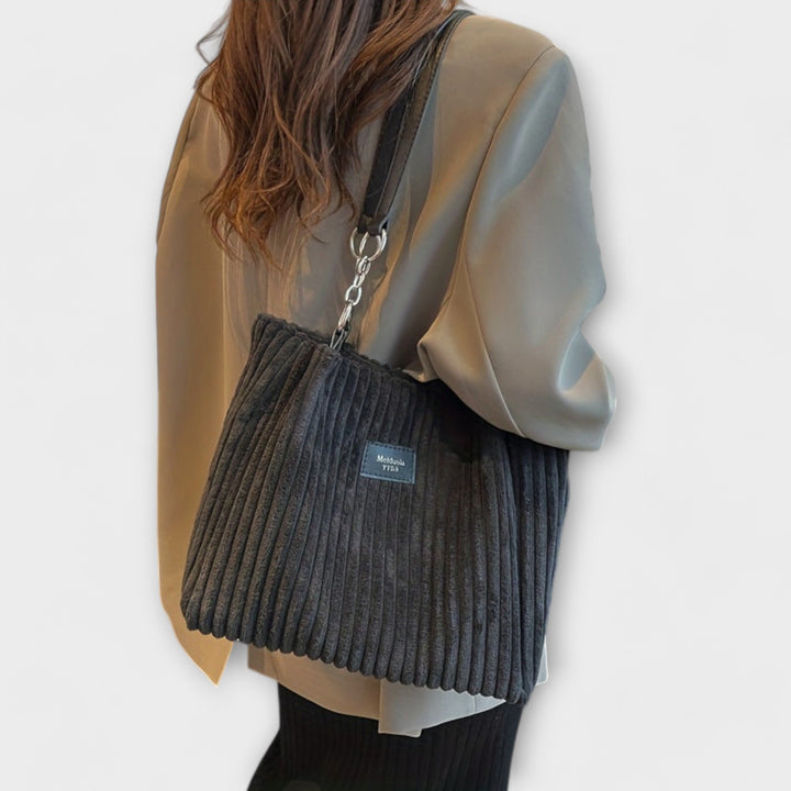 Xella - Sac à bandoulière en velours côtelé doux