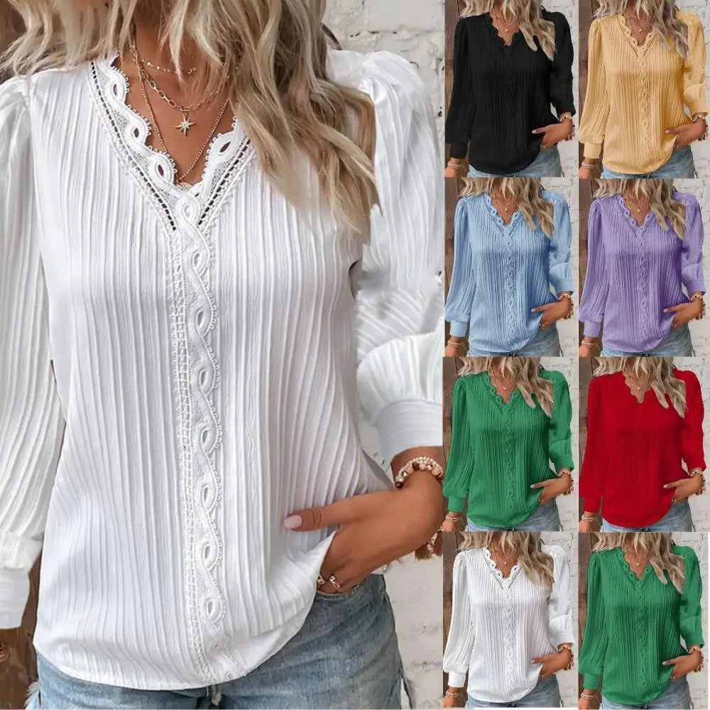 Sam™ | Blusa con detalles de gasa y encaje