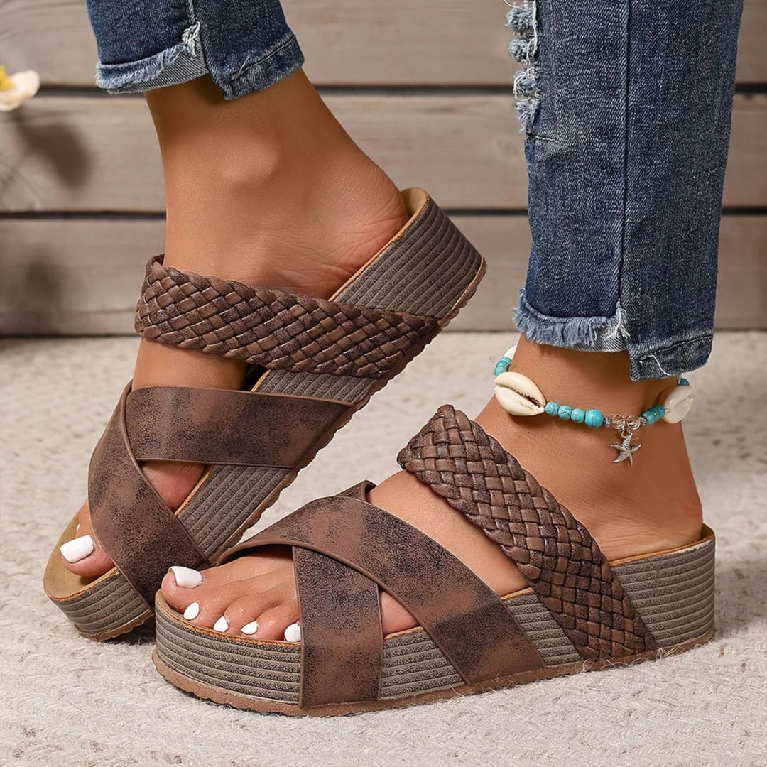Joan™ – Orthopedic Leather Strap Sandals