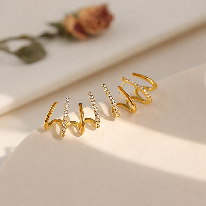 Rylynnia | Spiral Ear Cuff Earrings