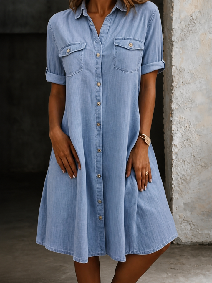 Patricia | Vestido Midi Casual Estilo Jeans