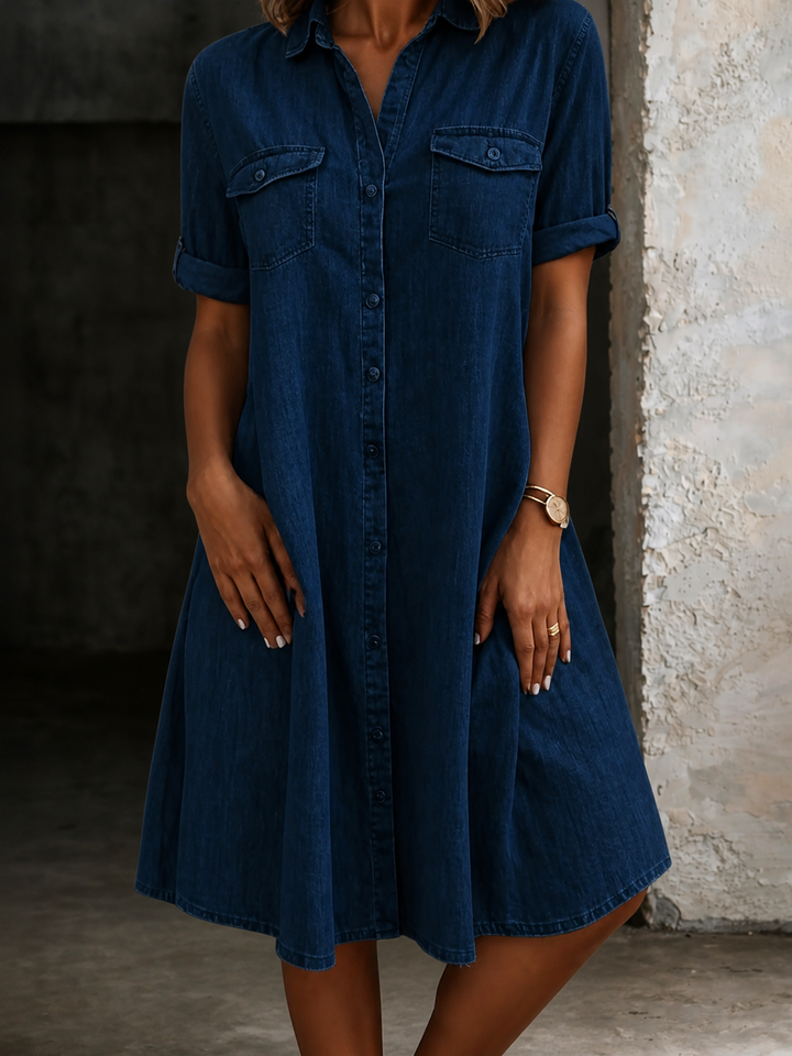 Patricia | Vestido Midi Casual Estilo Jeans