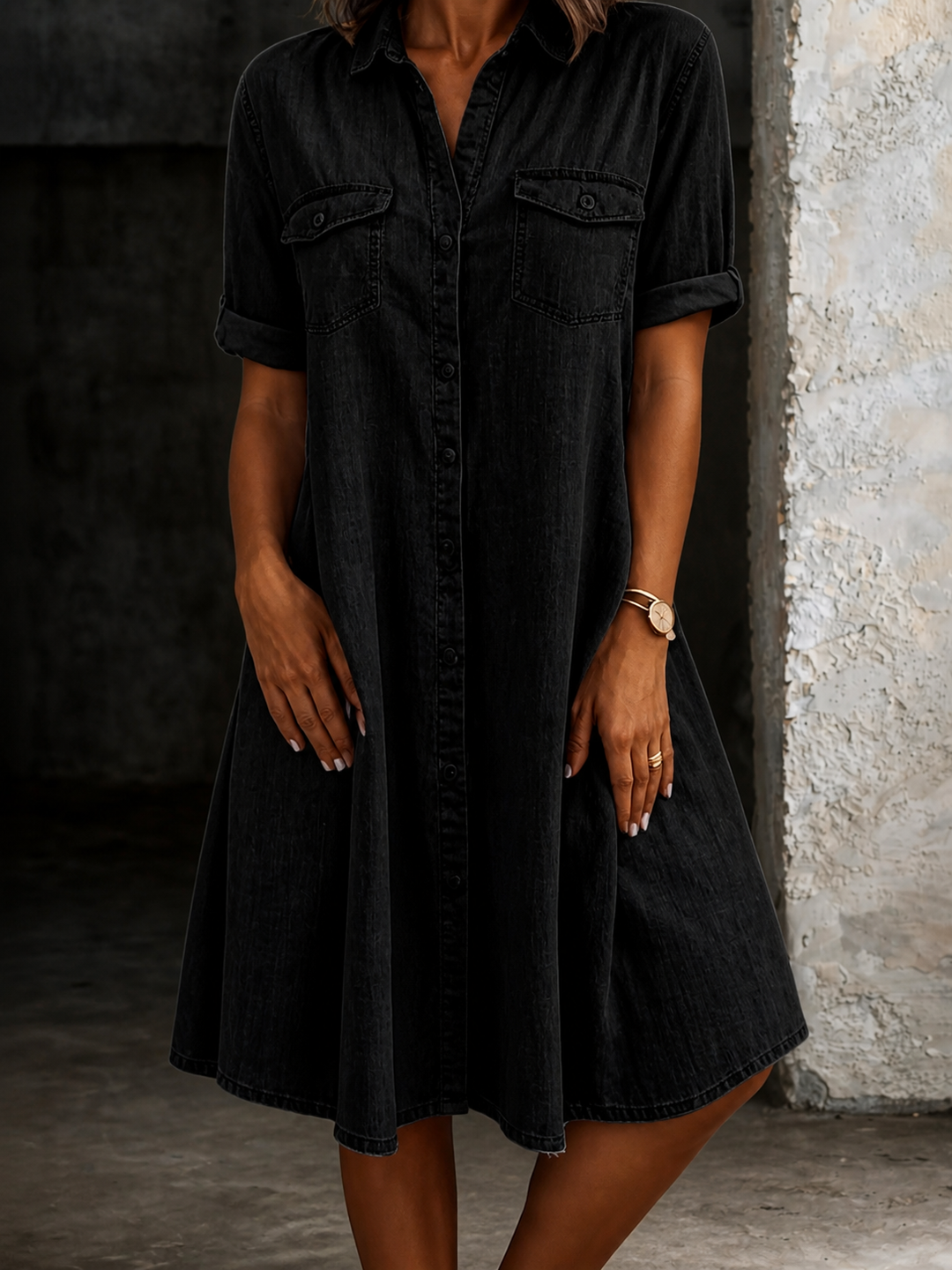 Patricia | Vestido Midi Casual Estilo Jeans
