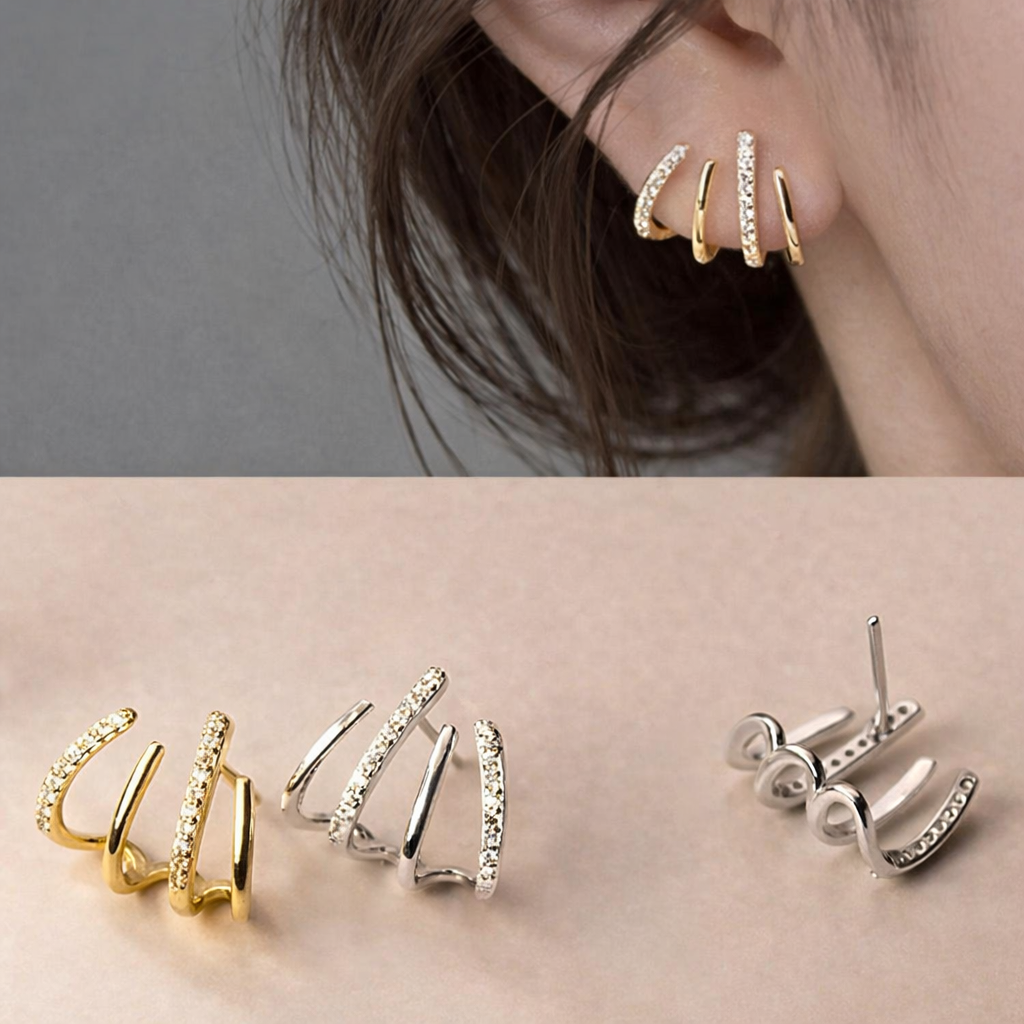 Rylynnia | Spiral Ear Cuff Earrings