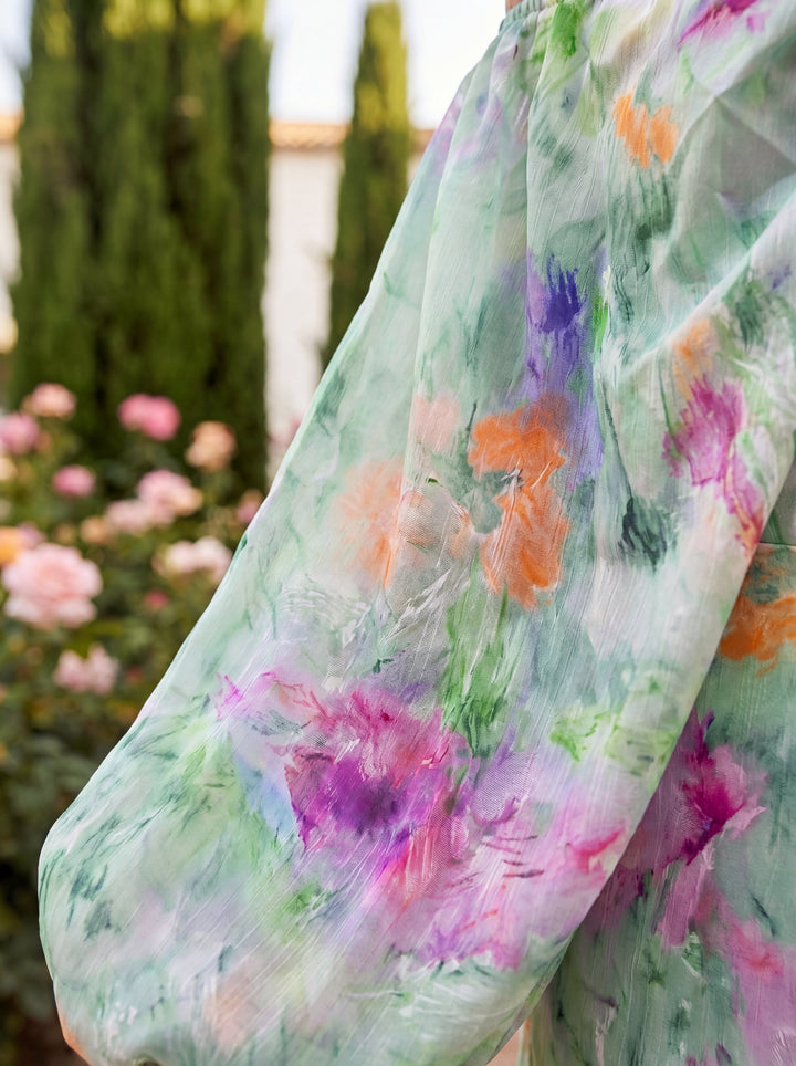 Lindaraja | Schulterfreies Kleid mit Blumenmuster