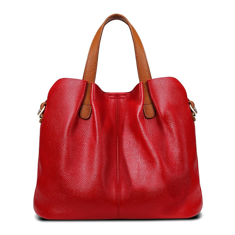 Alana | Sacs à main en cuir véritable, cuir de vachette de première couche, grain litchi, sac à main pour femme
