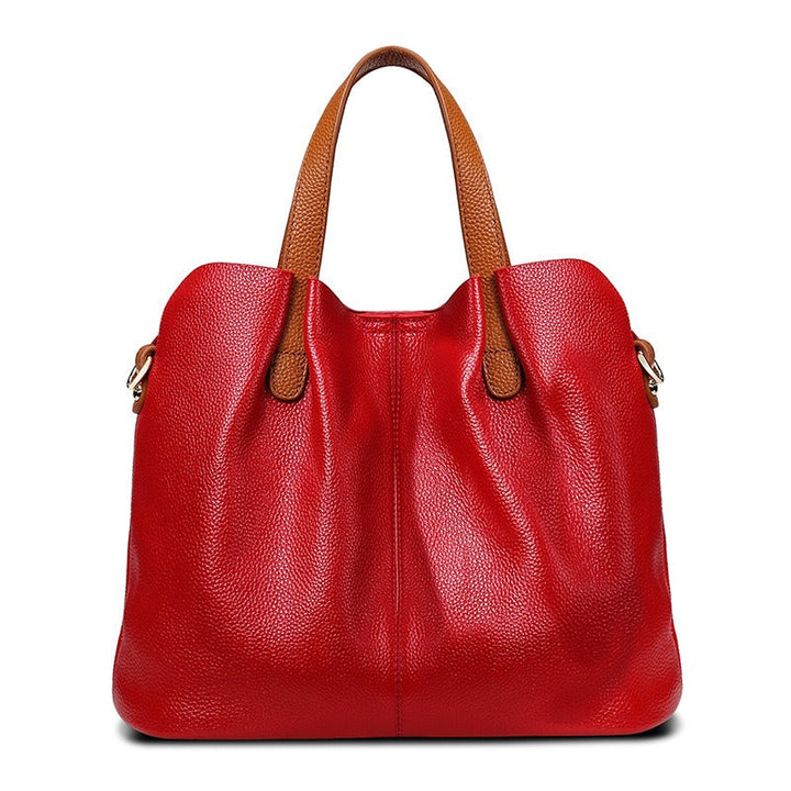Alana | Sacs à main en cuir véritable, cuir de vachette de première couche, grain litchi, sac à main pour femme