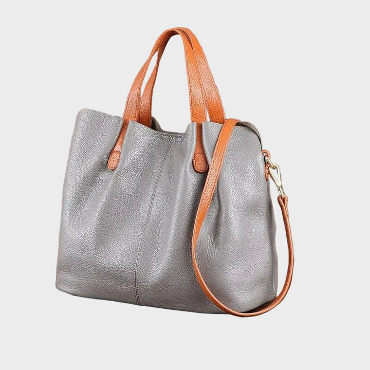 Alana | Sacs à main en cuir véritable, cuir de vachette de première couche, grain litchi, sac à main pour femme