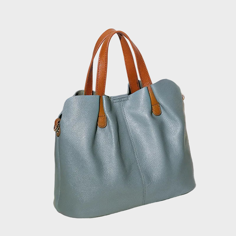 Alana | Sacs à main en cuir véritable, cuir de vachette de première couche, grain litchi, sac à main pour femme