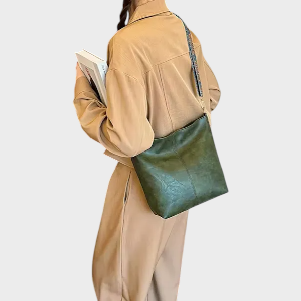 Demetra | Sac léger en cuir PU vert pour femmes