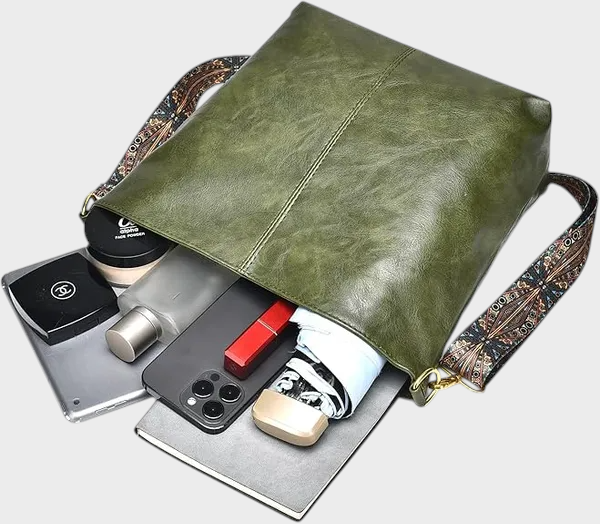 Demetra | Sac léger en cuir PU vert pour femmes