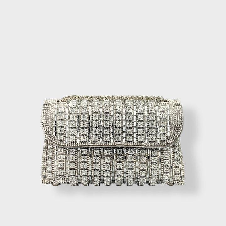Stellina | Sac à bandoulière élégant avec chaîne et diamants colorés