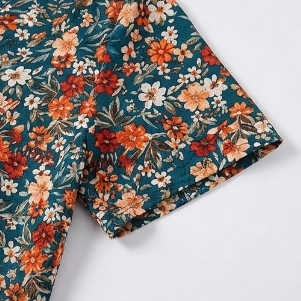 Floral A-Line Dress with Flutter Sleeves for Women