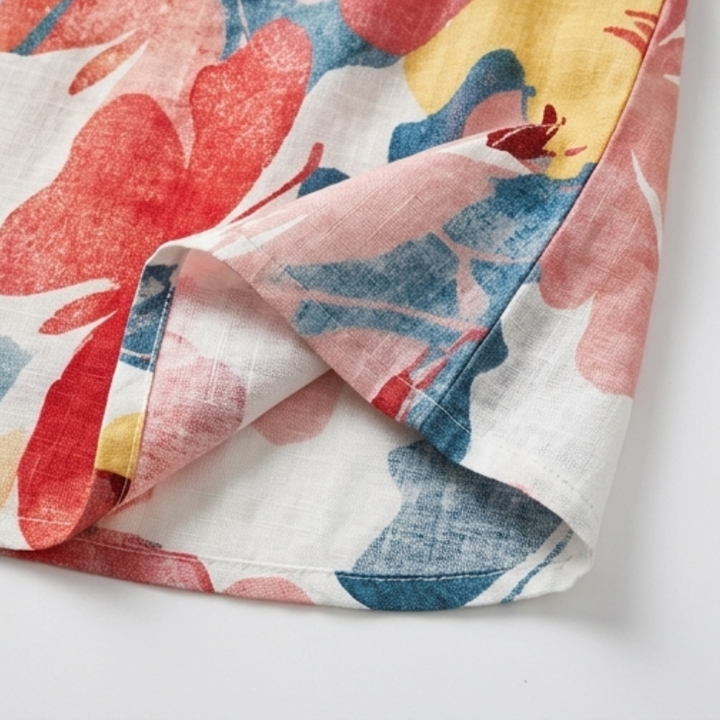 Watercolor Floral Summer Dress for Women - Relaxed Fit