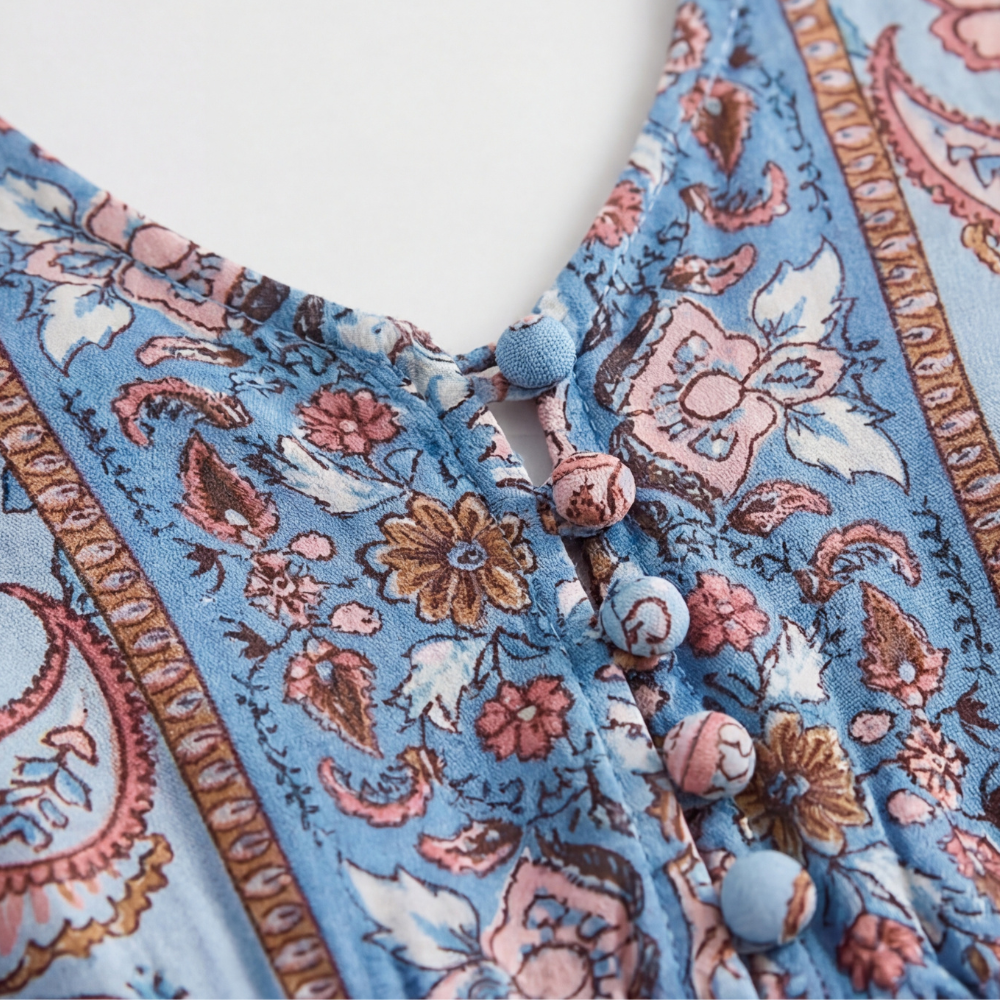 Floressa™ Flowy Floral V Neck Maxi Dress