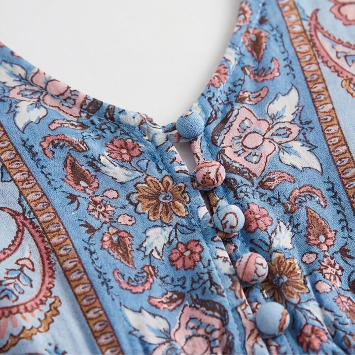 Floressa™ Flowy Floral V Neck Maxi Dress