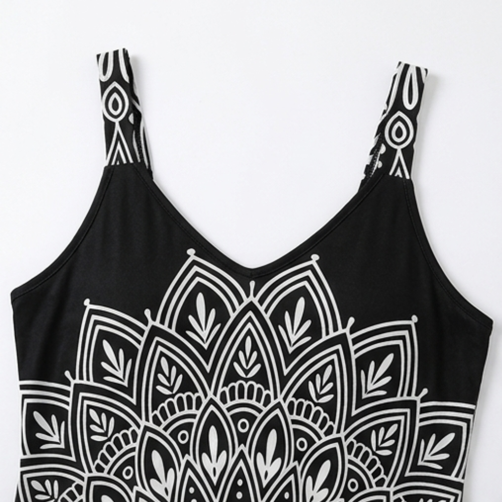 Bohemian Maxi Dress with Mandala Print for Women