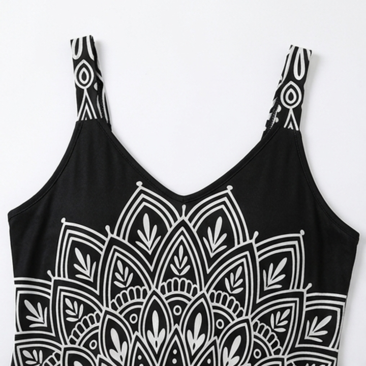 Bohemian Maxi Dress with Mandala Print for Women