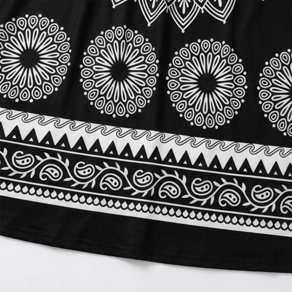 Bohemian Maxi Dress with Mandala Print for Women