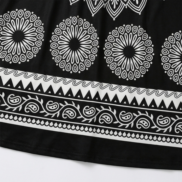 Bohemian Maxi Dress with Mandala Print for Women