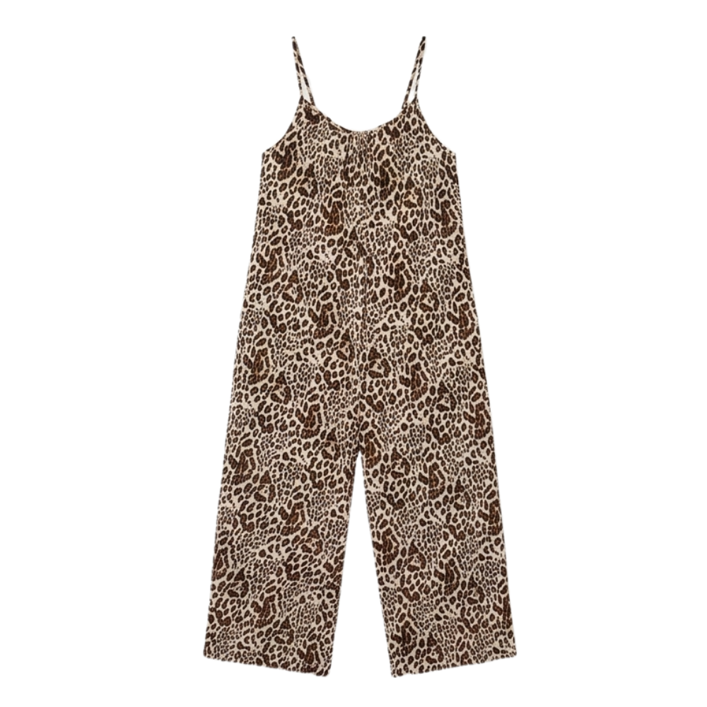 Mono de pierna ancha con bolsillos y estampado tie dye para mujer