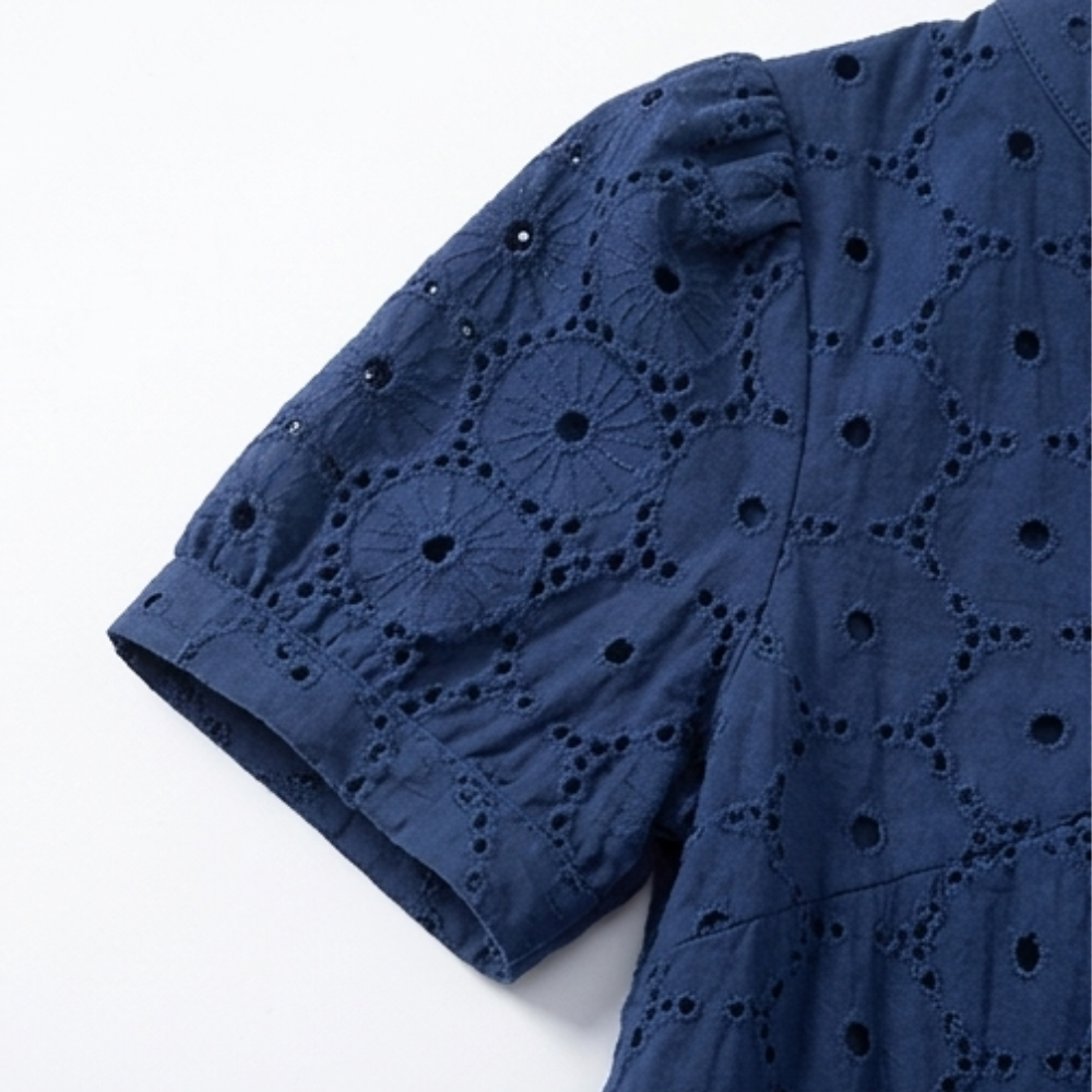 Solenne™ – Cotton Eyelet Summer Dress