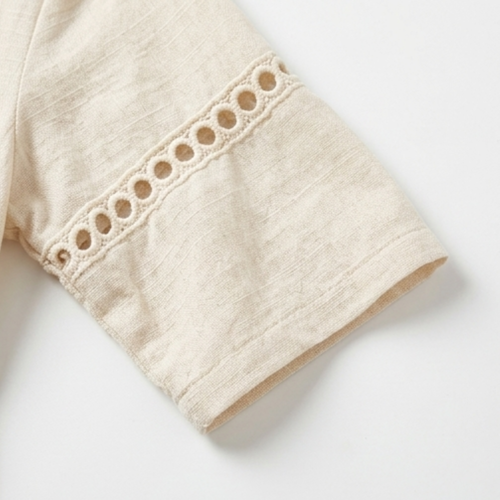 Solmera™ – Crochet Trim Midi Dress