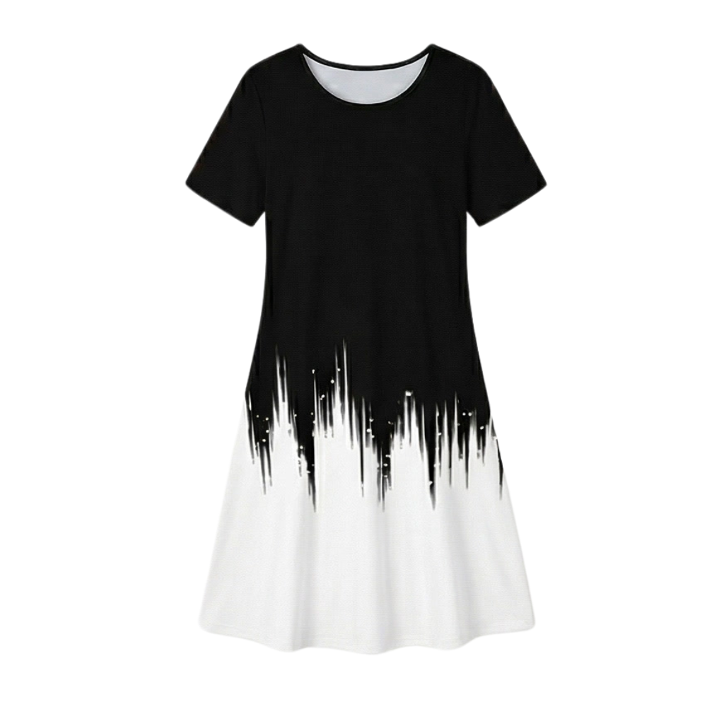 Vivara™ – Pleated Gradient Print Dress