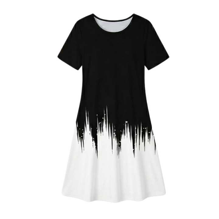 Vivara™ – Pleated Gradient Print Dress