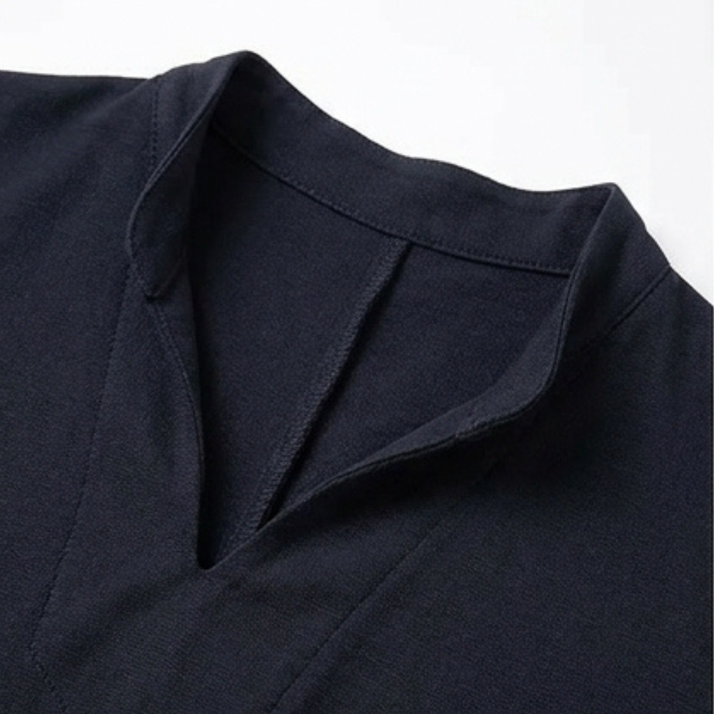 Vestido maxi de manga larga con bolsillos - Casual elegante