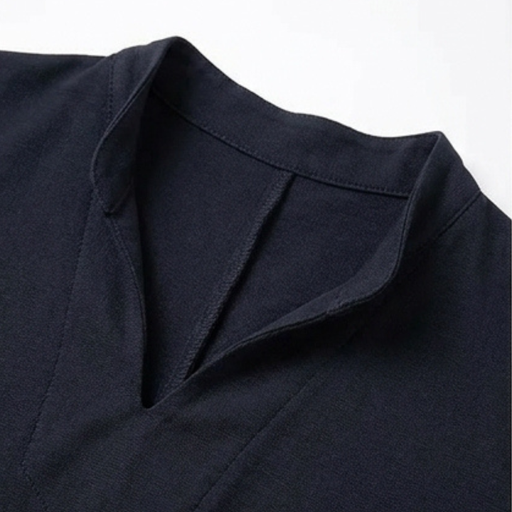 Vestido maxi de manga larga con bolsillos - Casual elegante